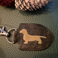 Sleutelhanger  Dachshund Shimmer Zwart - Latte