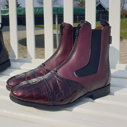 Jodphur Mistral Bordeaux  met croco details